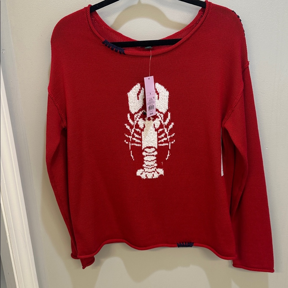 Lobster Sweater Lightweight Size Small NWT